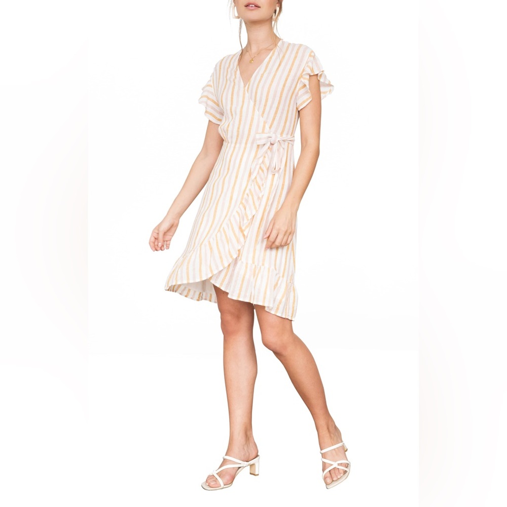 NWT Rails Linen Wrap Dress - Picture 4 of 13